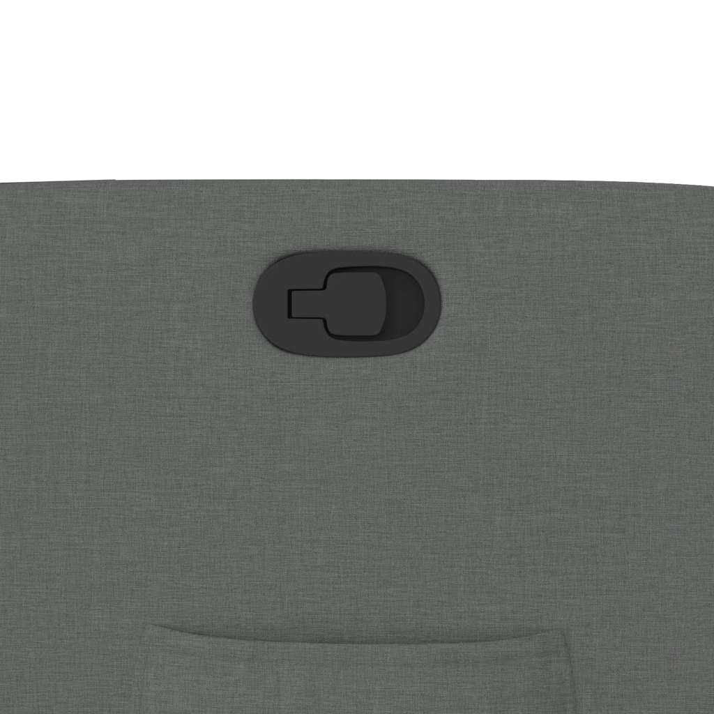 vidaXL Fotel rozkładany, ciemnoszary, tapicerowany tkaniną