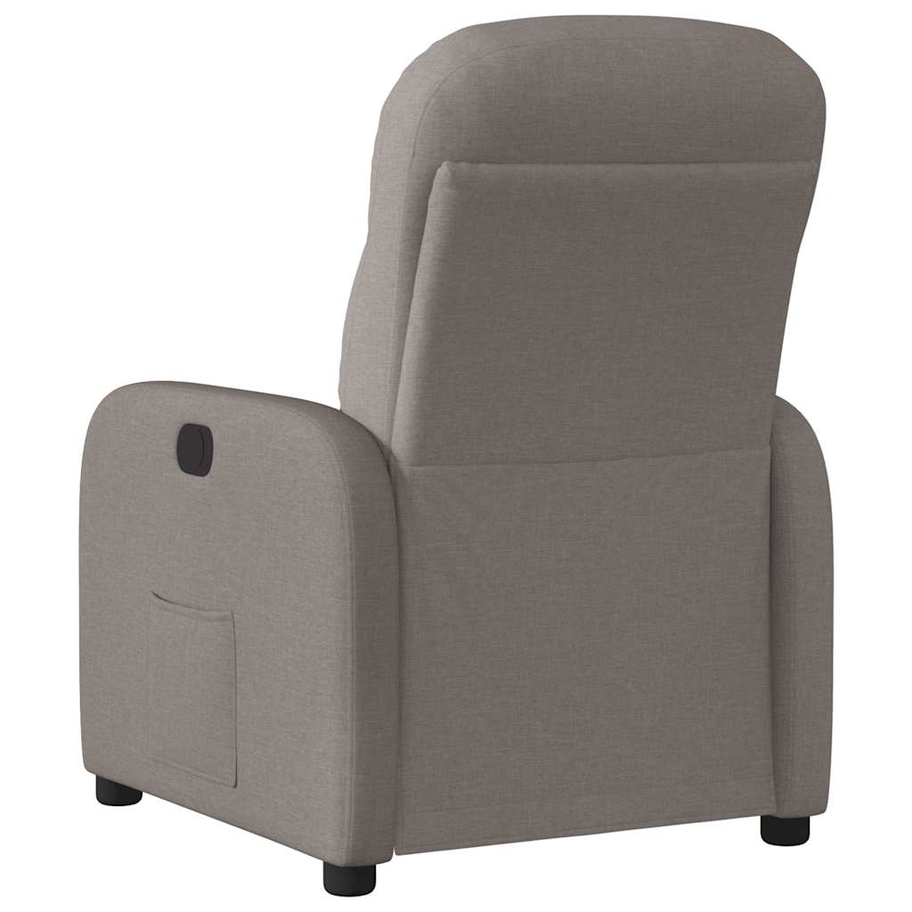 vidaXL Fotel rozkładany, kolor taupe, obity tkaniną