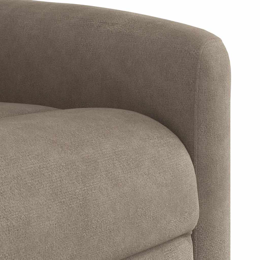 vidaXL Rozkładany fotel masujący, kolor taupe, obity mikrofibrą