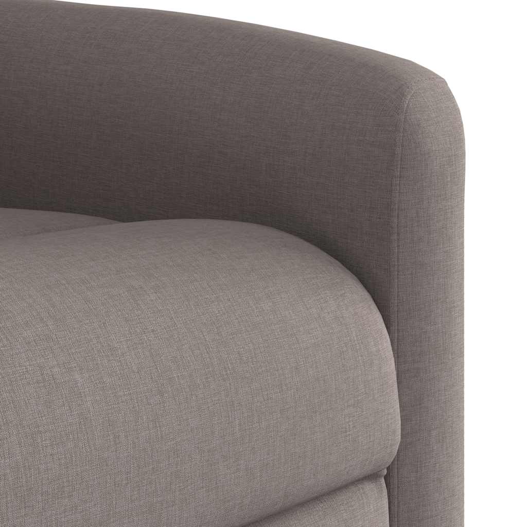 vidaXL Fotel rozkładany, kolor taupe, obity tkaniną