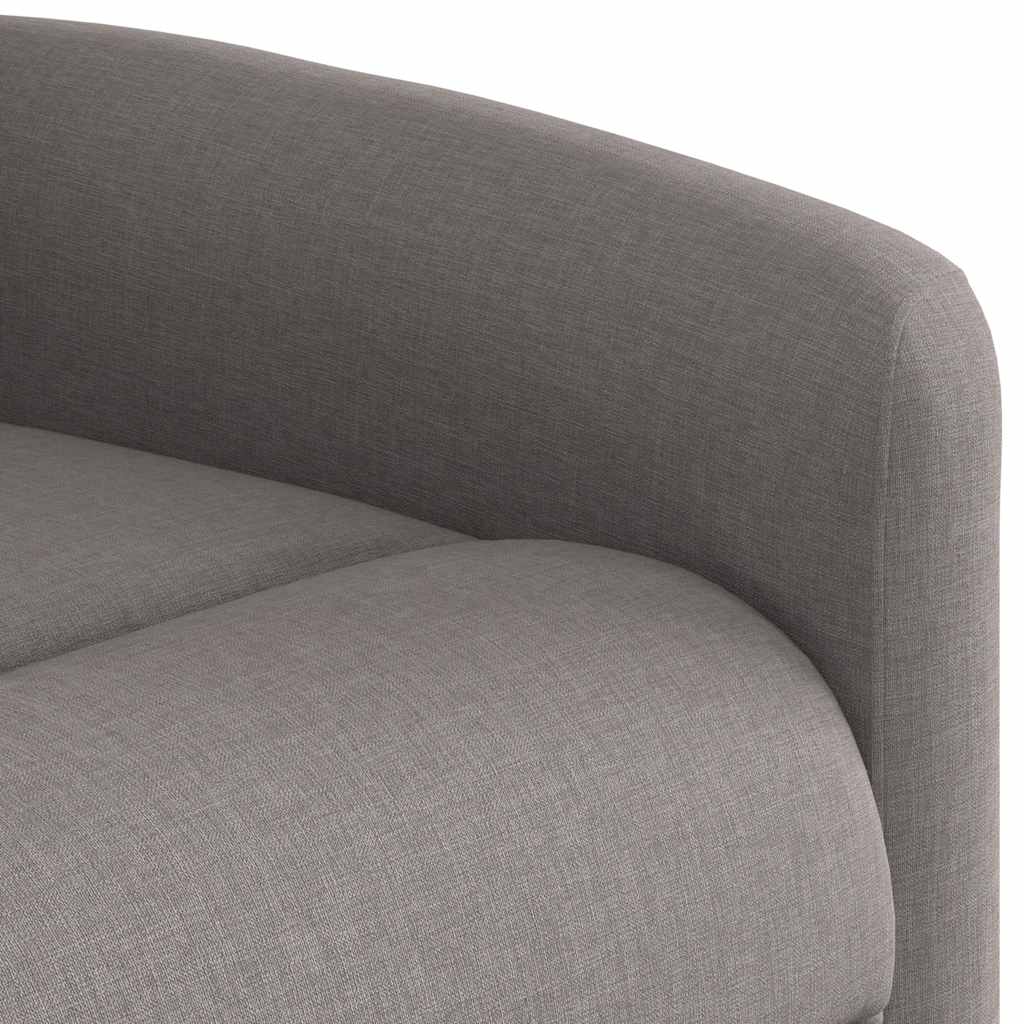 vidaXL Fotel rozkładany, kolor taupe, obity tkaniną