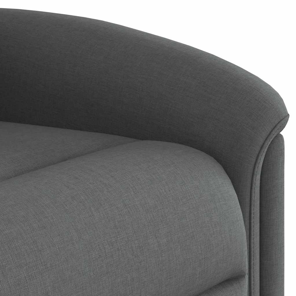 vidaXL Fotel rozkładany, ciemnoszary, tapicerowany tkaniną