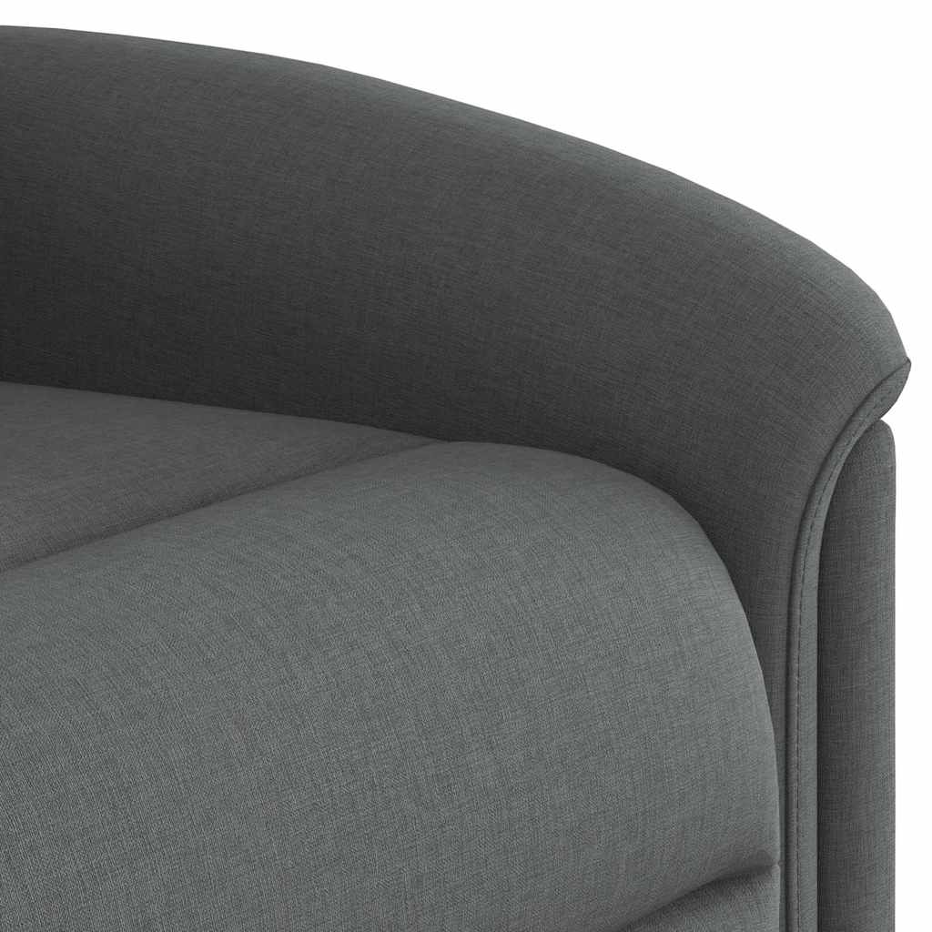 vidaXL Fotel masujący z funkcją rozkładania, ciemnoszary materiał