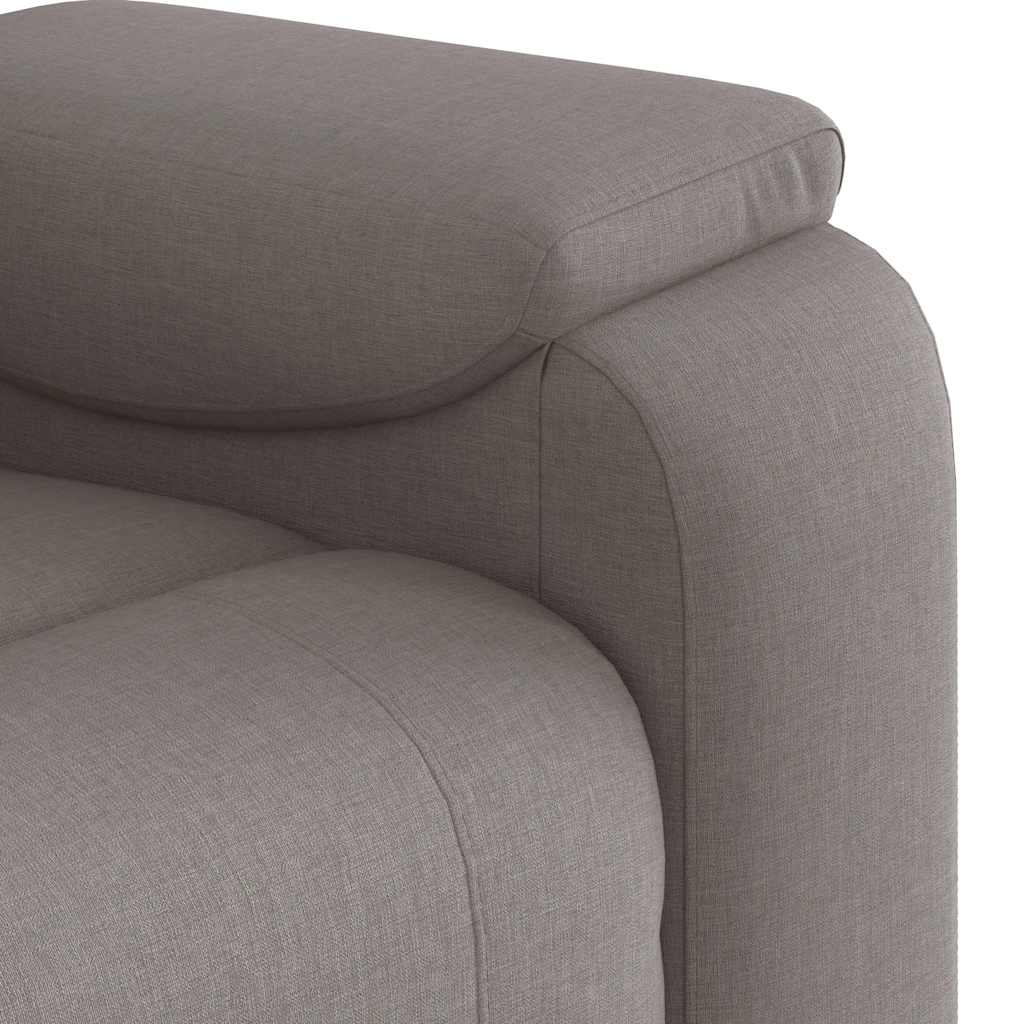 vidaXL Fotel rozkładany, kolor taupe, obity tkaniną
