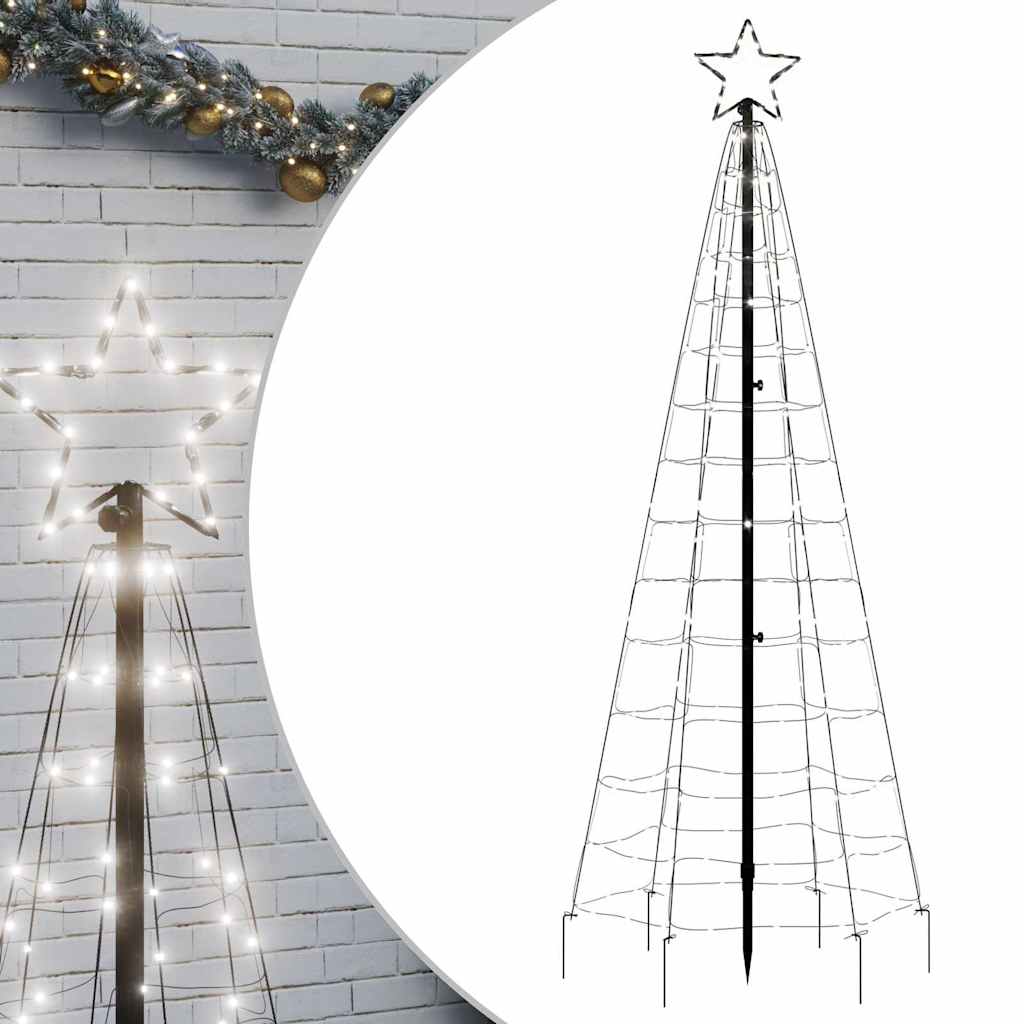 vidaXL LED Choinka Bożonarodzeniowa z gwoździami 220 LED zimna biel 180 cm
