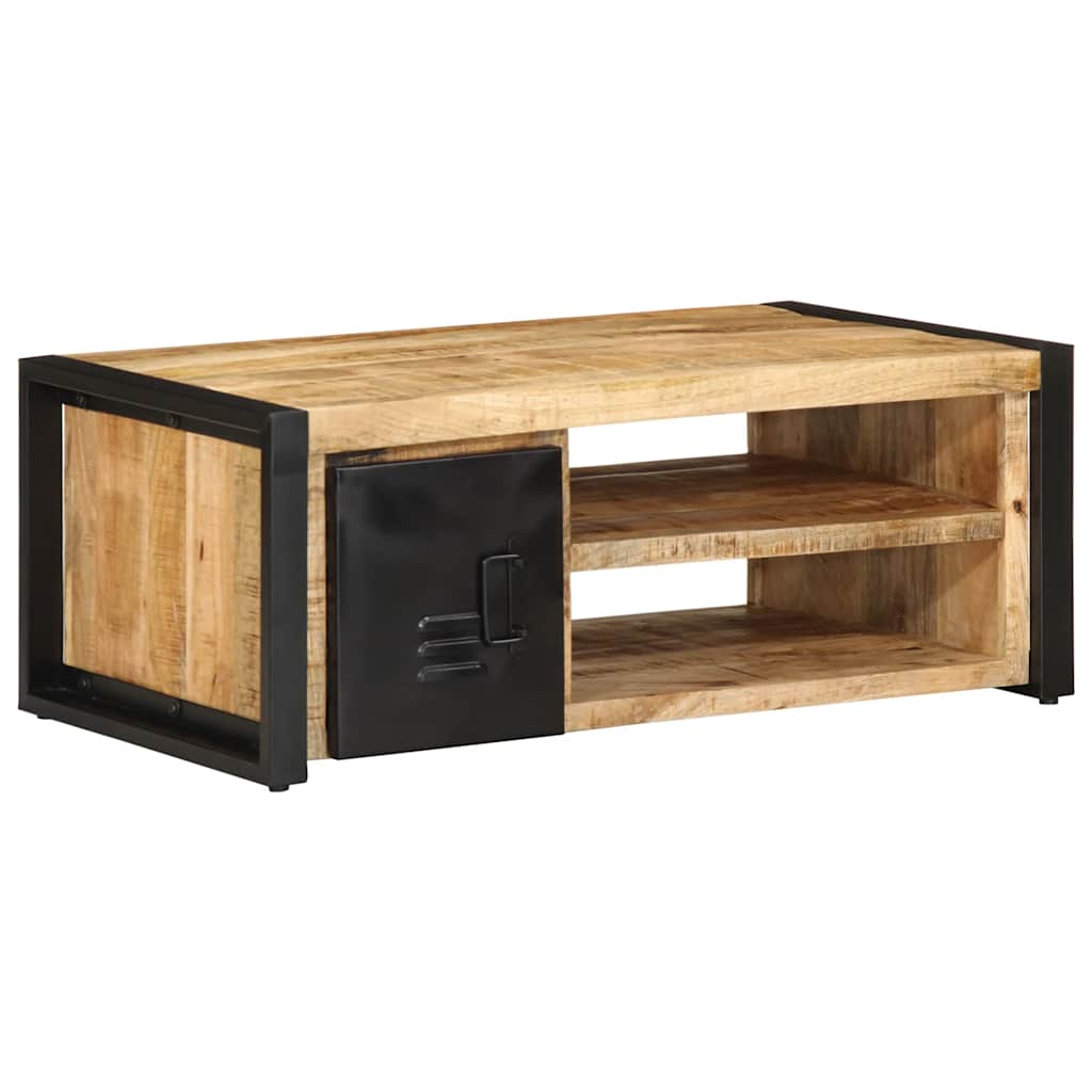 vidaXL Stolik kawowy, 90x50x36 cm, surowe lite drewno mango