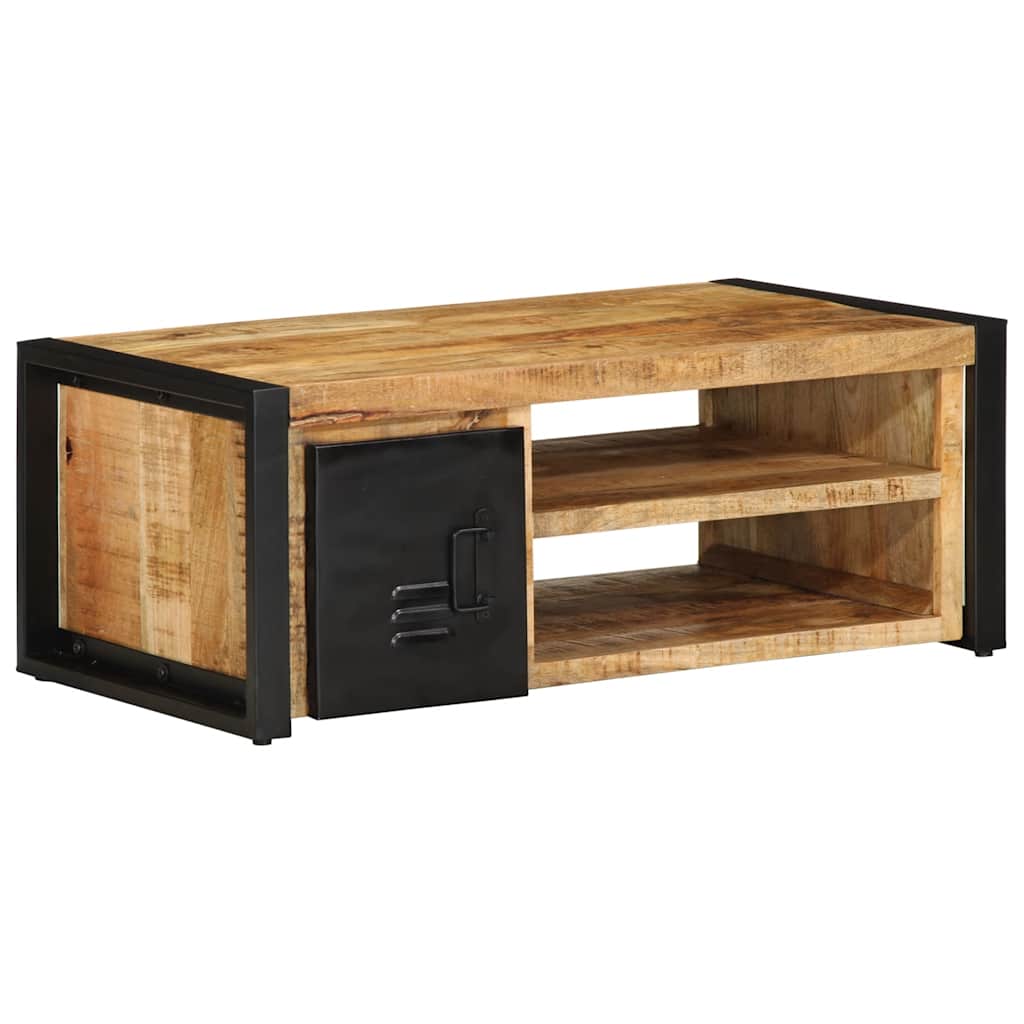 vidaXL Stolik kawowy, 90x50x36 cm, surowe lite drewno mango