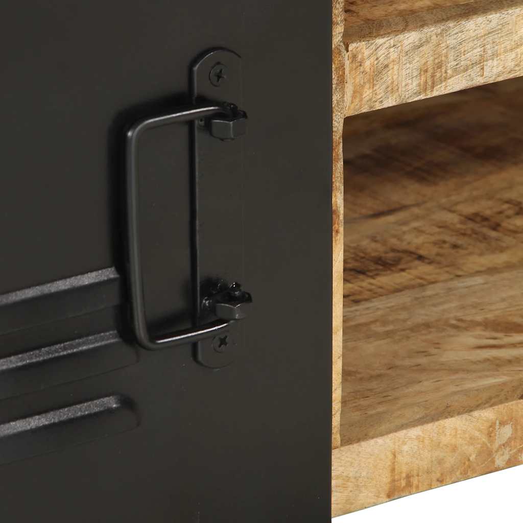 vidaXL Stolik kawowy, 90x50x36 cm, surowe lite drewno mango