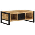 vidaXL Stolik kawowy, 90x50x36 cm, surowe lite drewno mango