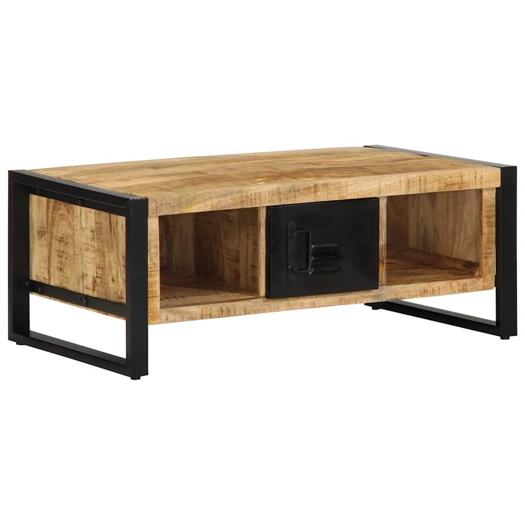 vidaXL Stolik kawowy, 90x50x36 cm, surowe lite drewno mango