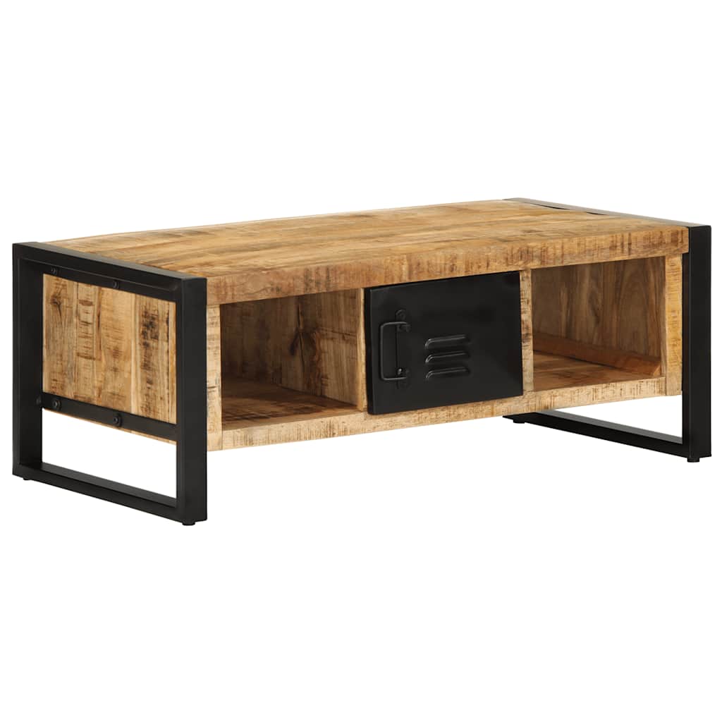 vidaXL Stolik kawowy, 90x50x36 cm, surowe lite drewno mango