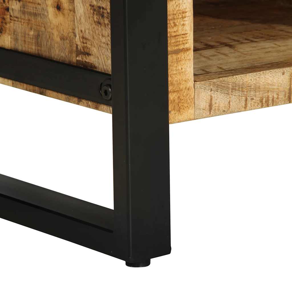 vidaXL Stolik kawowy, 90x50x36 cm, surowe lite drewno mango