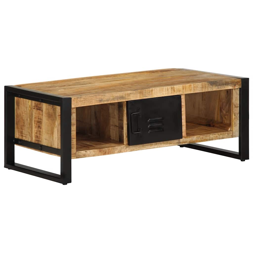vidaXL Stolik kawowy, 90x50x36 cm, surowe lite drewno mango