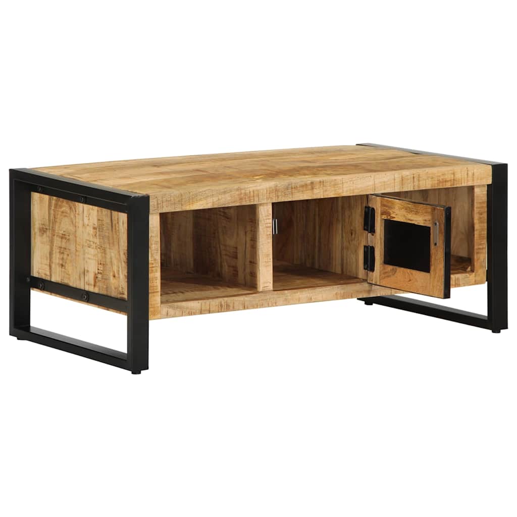 vidaXL Stolik kawowy, 90x50x36 cm, surowe lite drewno mango