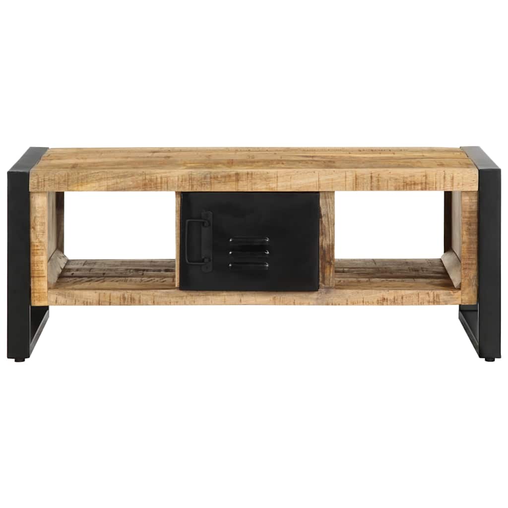 vidaXL Stolik kawowy, 90x50x36 cm, surowe lite drewno mango