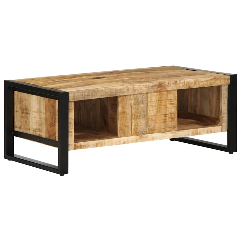vidaXL Stolik kawowy, 90x50x36 cm, surowe lite drewno mango
