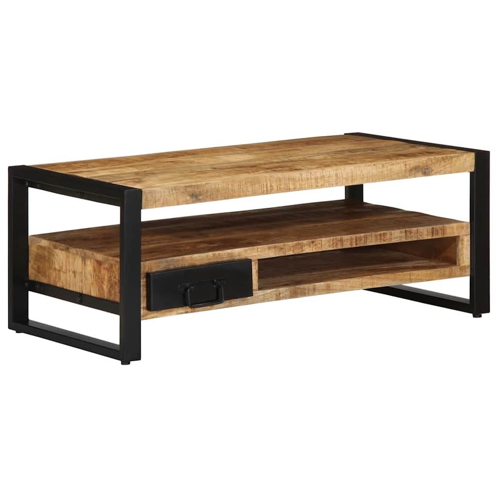 vidaXL Stolik kawowy, 90x50x36 cm, surowe lite drewno mango