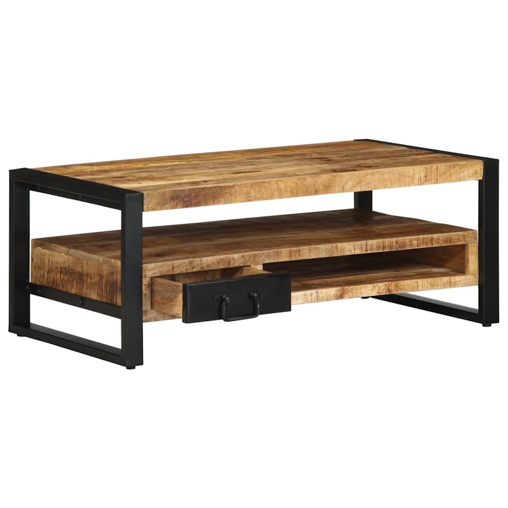 vidaXL Stolik kawowy, 90x50x36 cm, surowe lite drewno mango