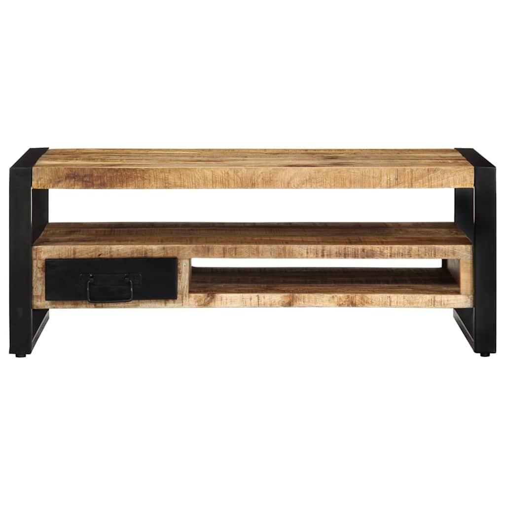 vidaXL Stolik kawowy, 90x50x36 cm, surowe lite drewno mango