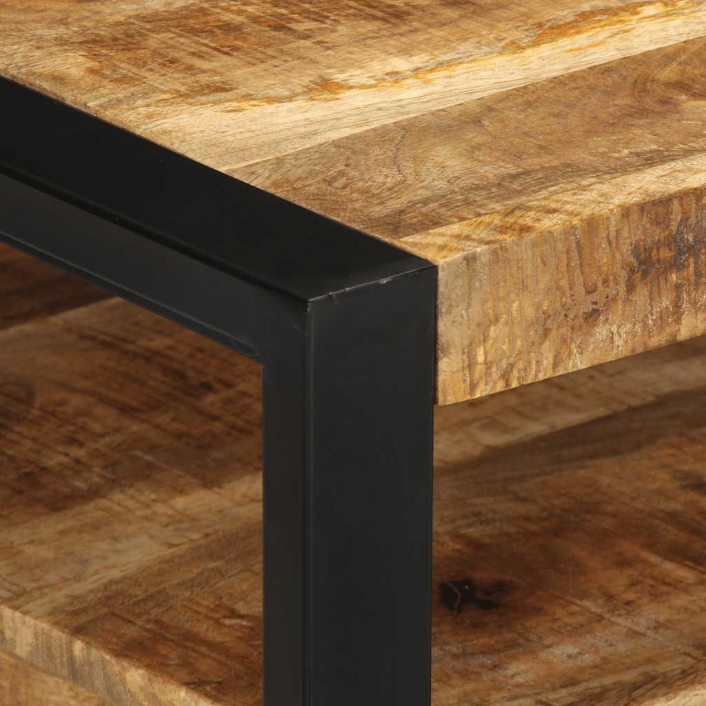 vidaXL Stolik kawowy, 90x50x36 cm, surowe lite drewno mango