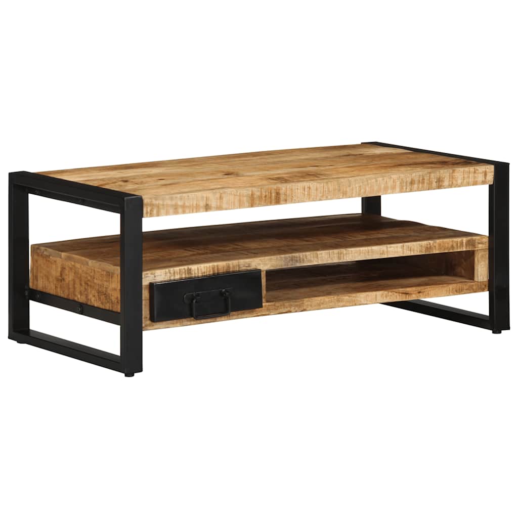 vidaXL Stolik kawowy, 90x50x36 cm, surowe lite drewno mango