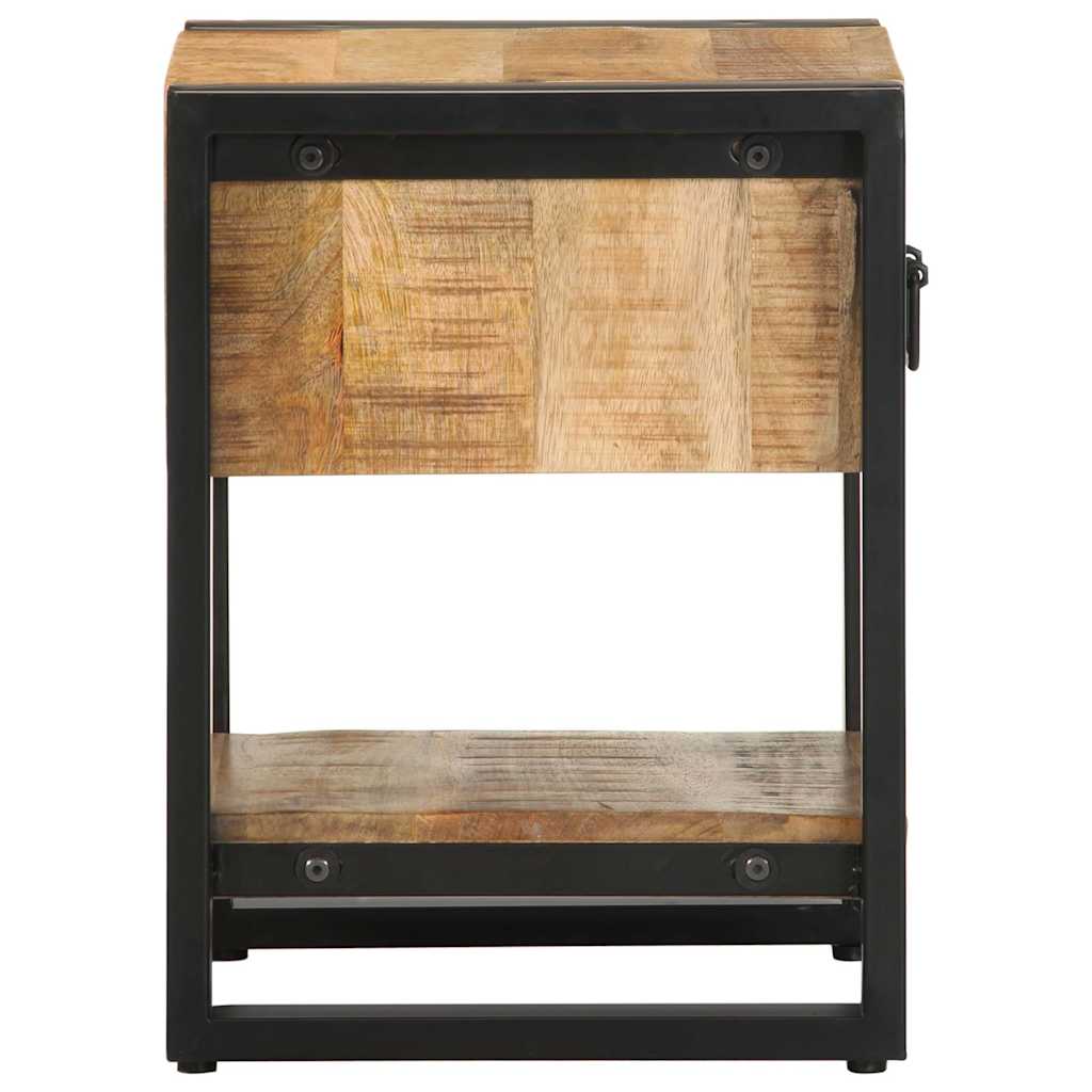 vidaXL Szafka nocna, 35x34x45 cm, surowe drewno mango