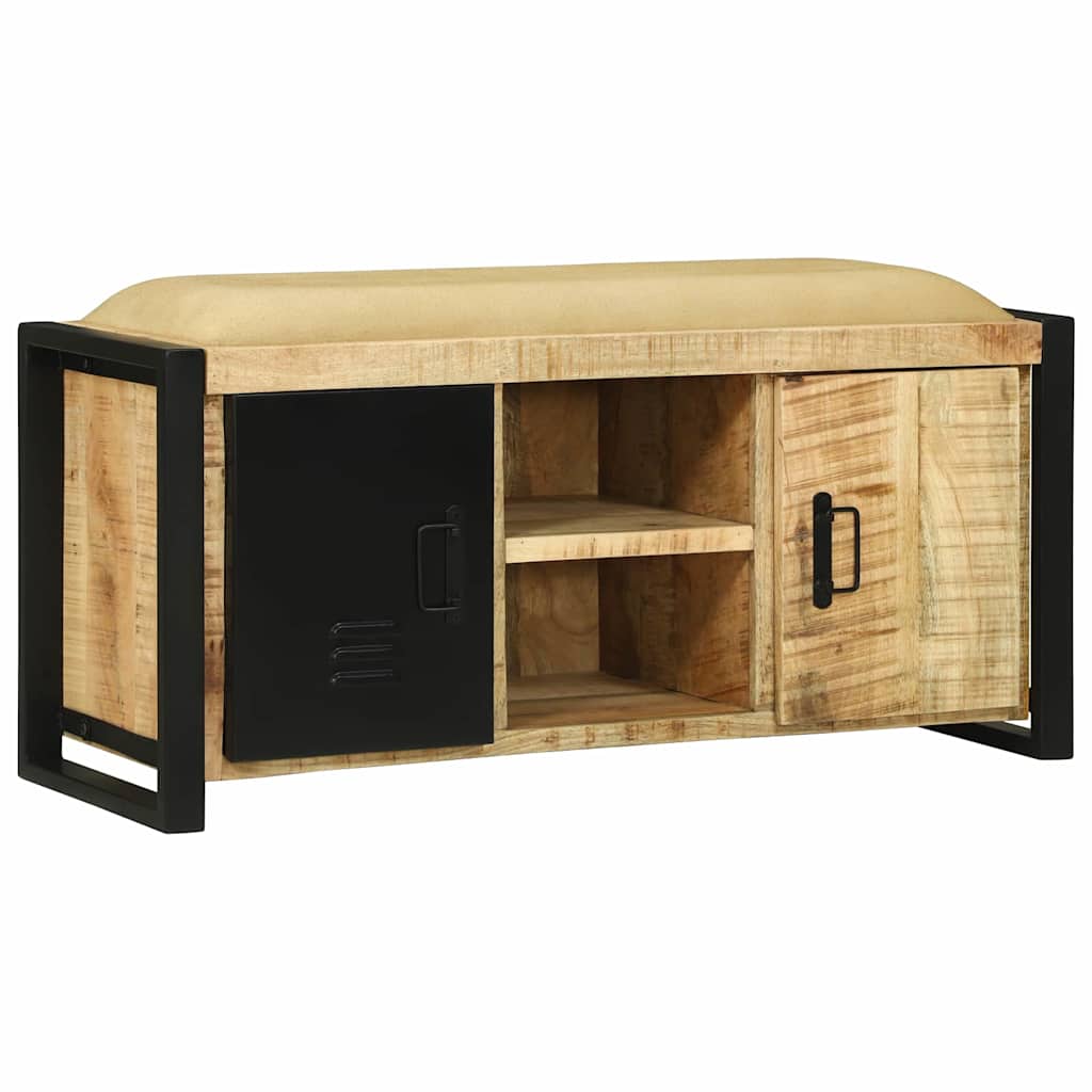 vidaXL Ławka szafkowa Brązowy 100 x 35 x 50 cm Lite drewno mango