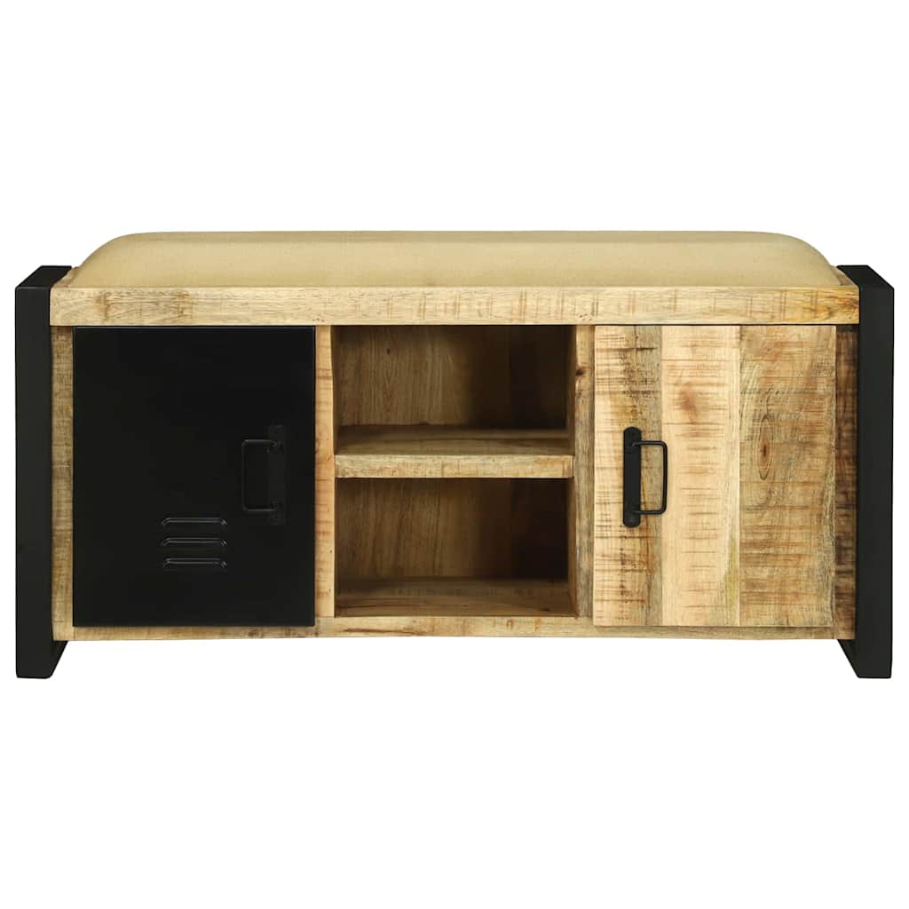 vidaXL Ławka szafkowa Brązowy 100 x 35 x 50 cm Lite drewno mango