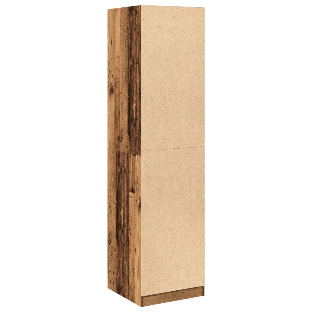 vidaXL Szafa, stare drewno, 50x50x200 cm, materiał drewnopochodny