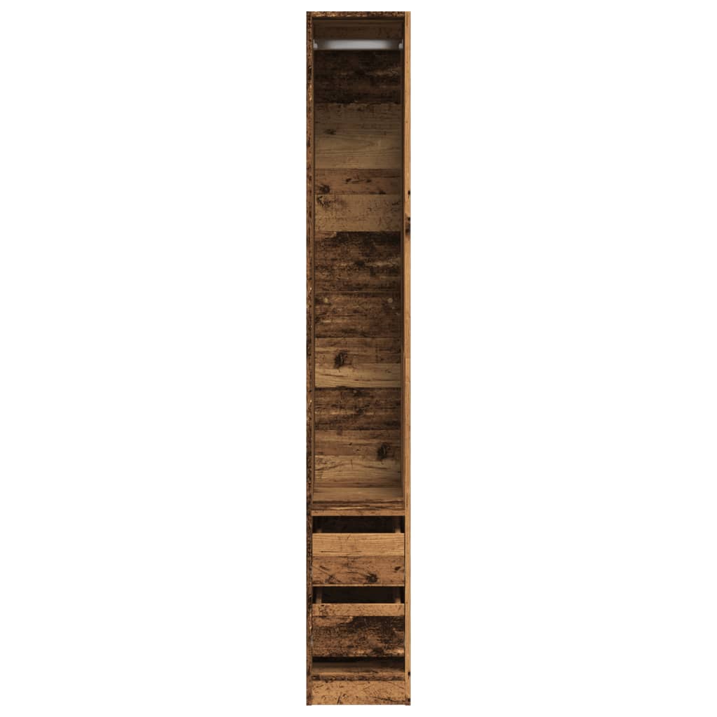 vidaXL Szafa, stare drewno, 30x50x200 cm, materiał drewnopochodny