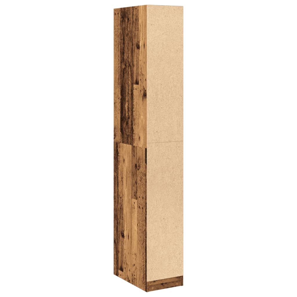 vidaXL Szafa, stare drewno, 30x50x200 cm, materiał drewnopochodny