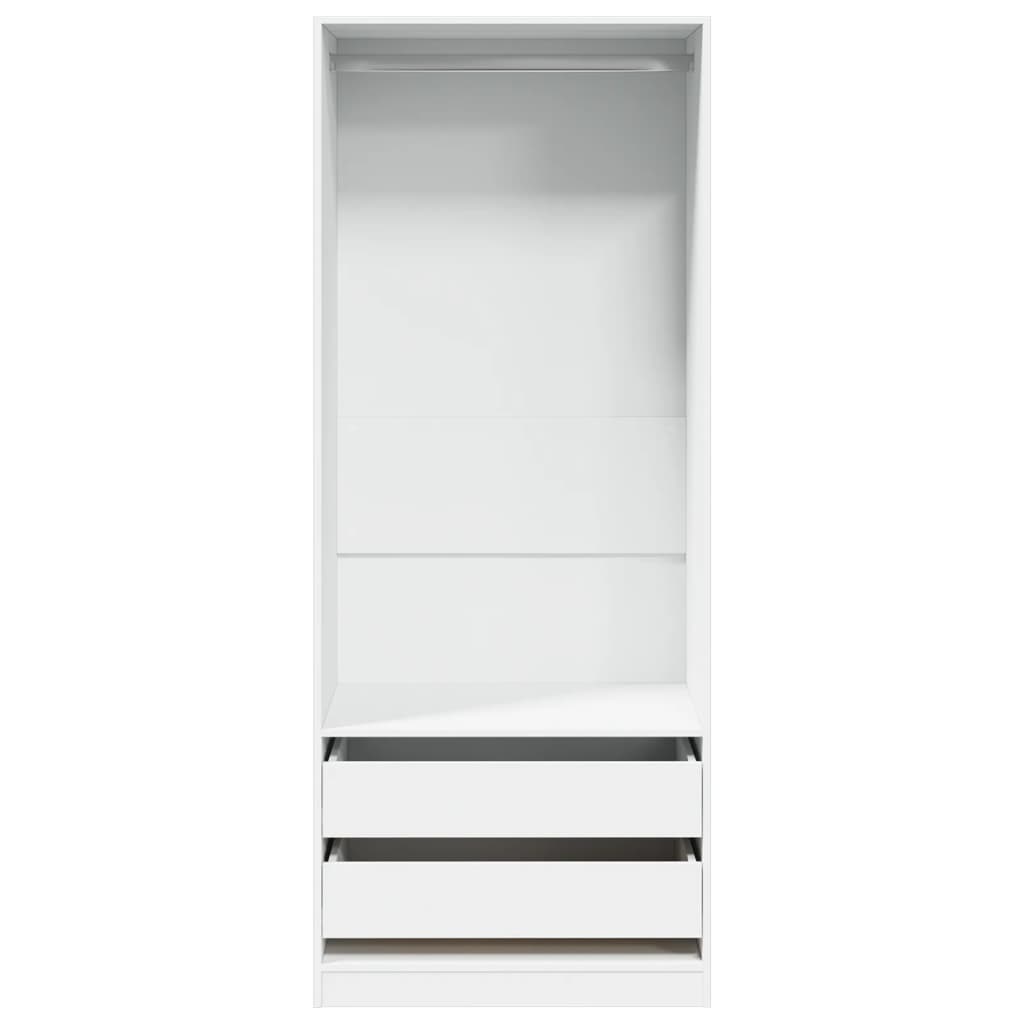 vidaXL Szafa, biała, 80x50x200 cm, materiał drewnopochodny