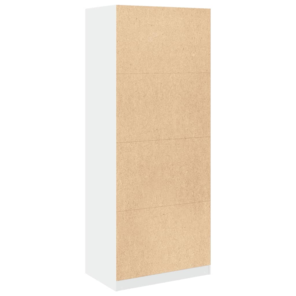vidaXL Szafa, biała, 80x50x200 cm, materiał drewnopochodny