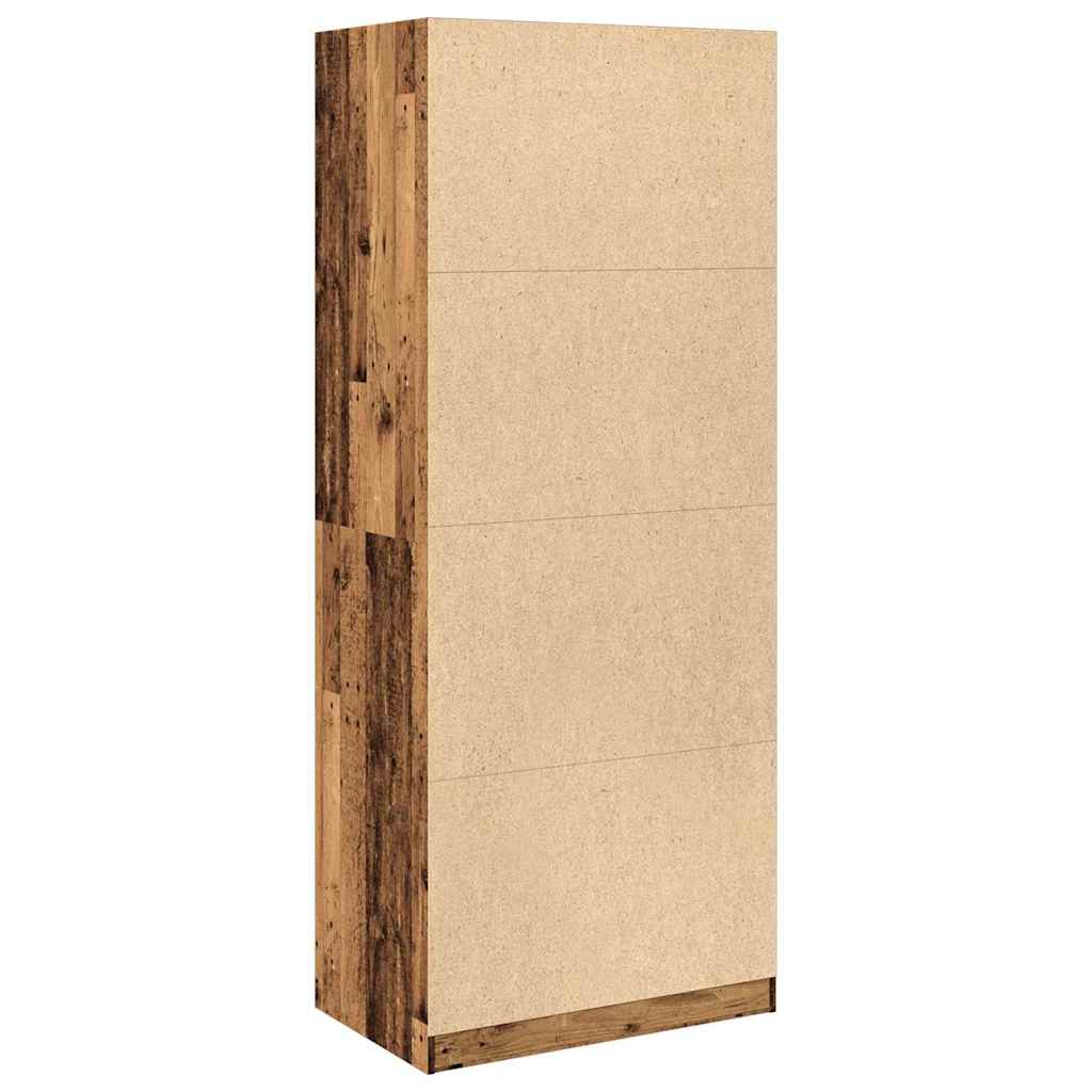 vidaXL Szafa, stare drewno, 80x50x200 cm, materiał drewnopochodny