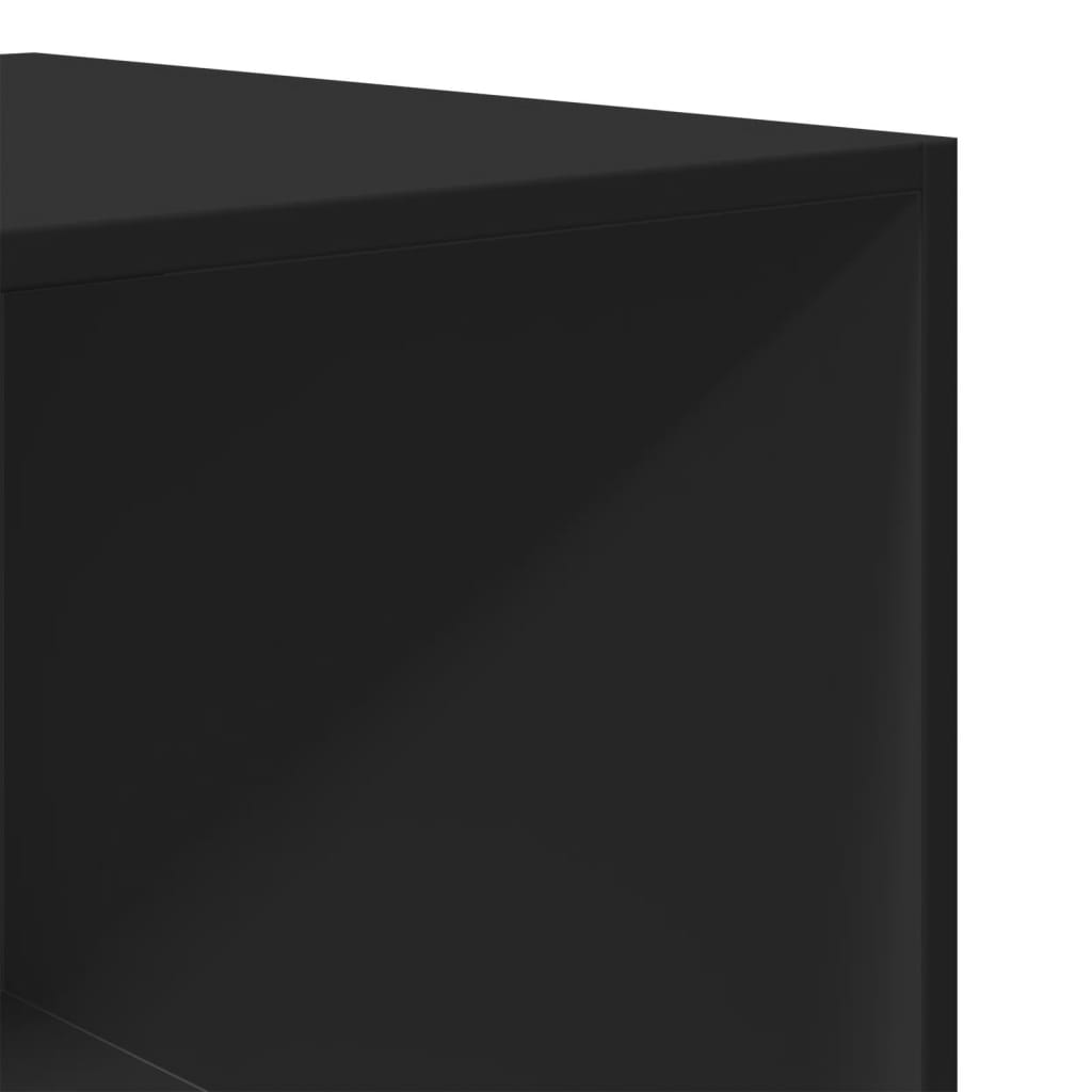 vidaXL Szafa, czarna, 100x50x200 cm, materiał drewnopochodny