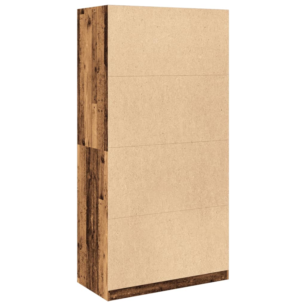 vidaXL Szafa, stare drewno, 100x50x200 cm, materiał drewnopochodny