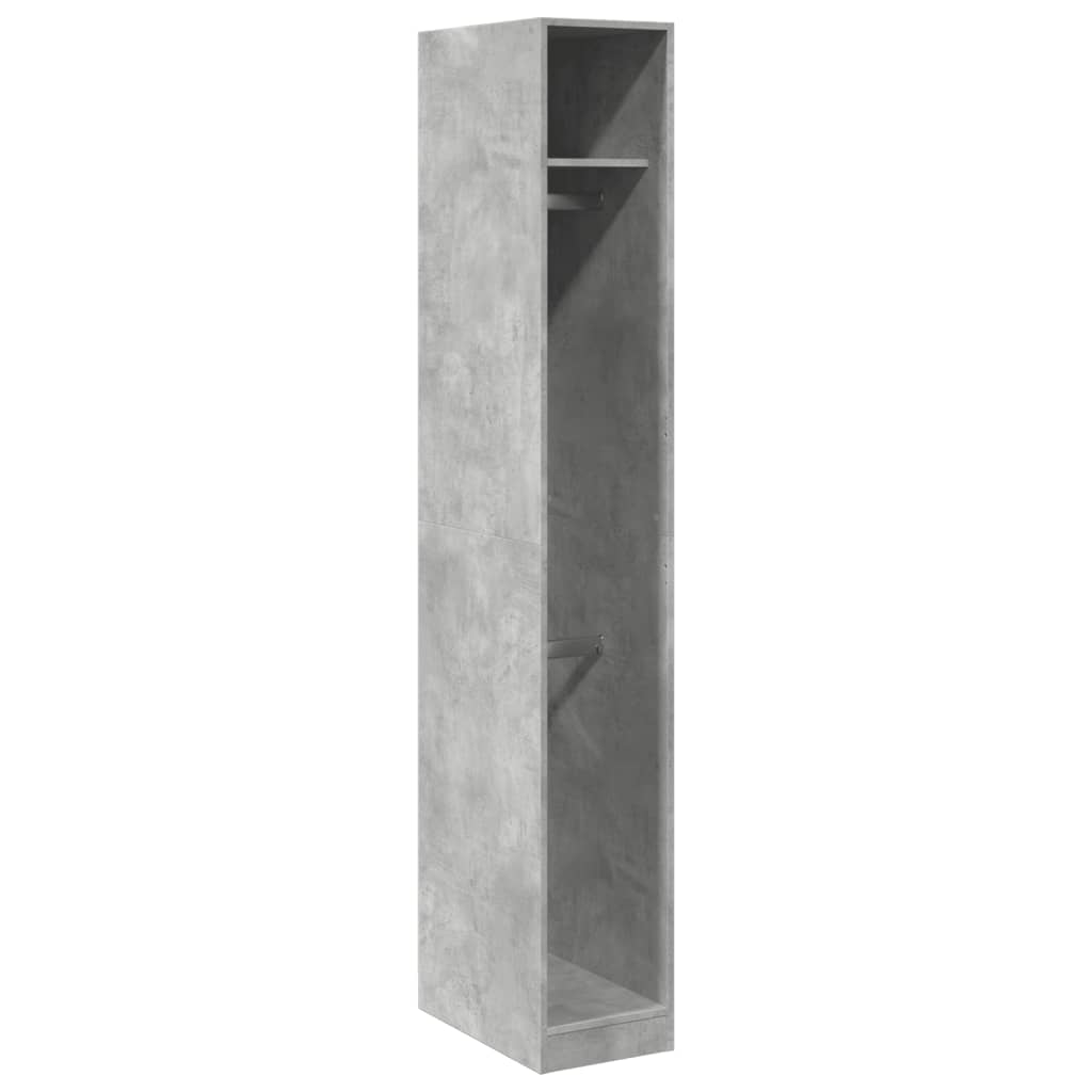 vidaXL Szafa, szarość betonu, 30x50x200 cm, materiał drewnopochodny