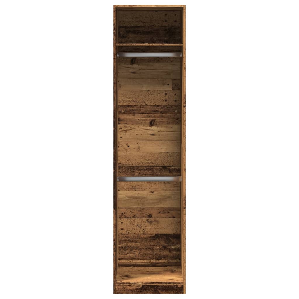 vidaXL Szafa, stare drewno, 50x50x200 cm, materiał drewnopochodny