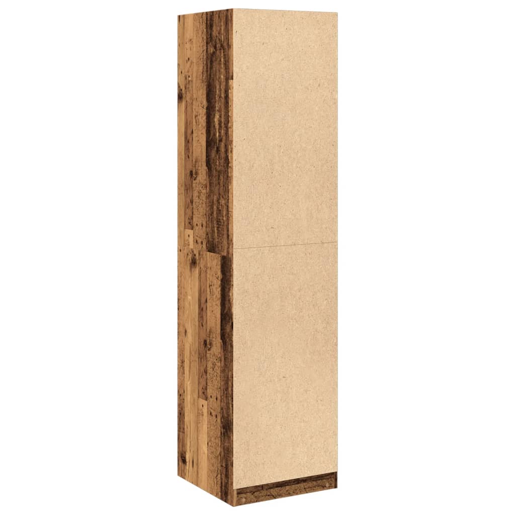 vidaXL Szafa, stare drewno, 50x50x200 cm, materiał drewnopochodny
