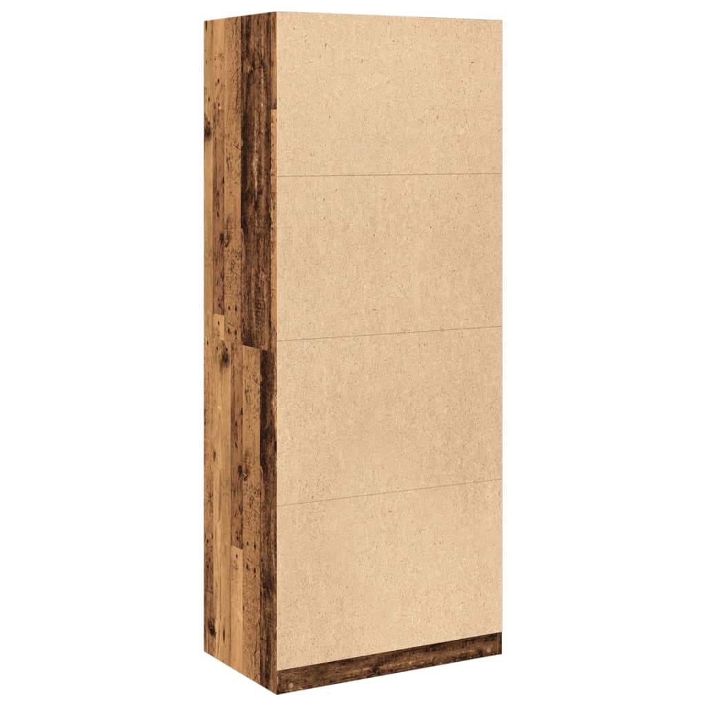 vidaXL Szafa, stare drewno, 80x50x200 cm, materiał drewnopochodny