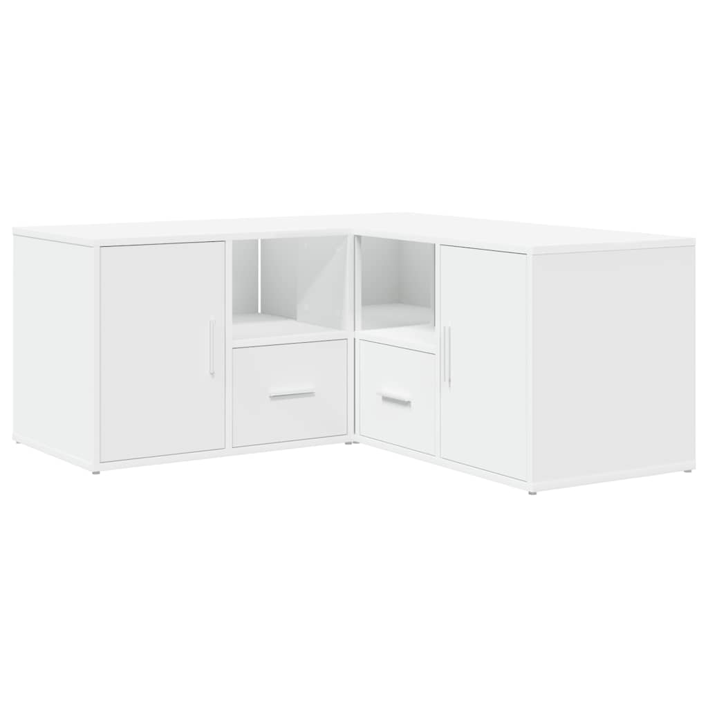 vidaXL Szafka narożna, biała, 160x40x45 cm, materiał drewnopochodny