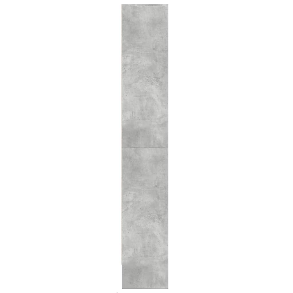 vidaXL Wysoka szafka z LED, szarość betonu, 69x32,5x200 cm