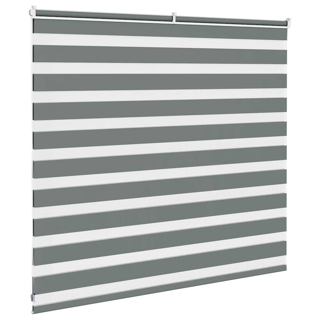 vidaXL Roleta zebra, ciemnoszara, szerokość tkaniny 150,9cm, poliester