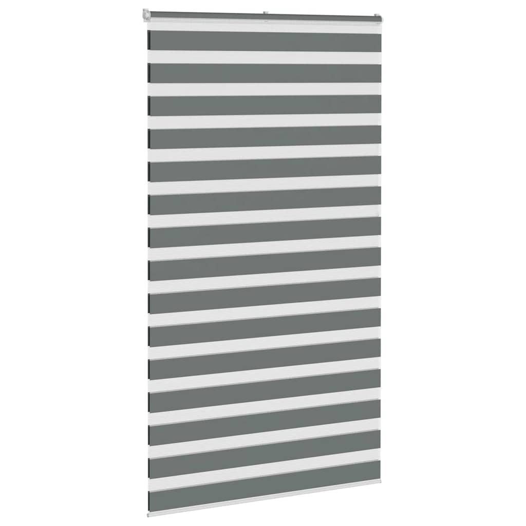 vidaXL Roleta zebra, ciemnoszara, szerokość tkaniny 115,9cm, poliester