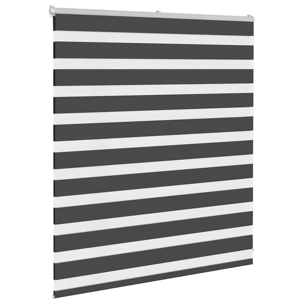 vidaXL Roleta zebra, czarna, szerokość tkaniny 125,9cm, poliester