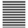 vidaXL Roleta Zebra Czarna 135x100 cm Szerokość tkaniny Poliester