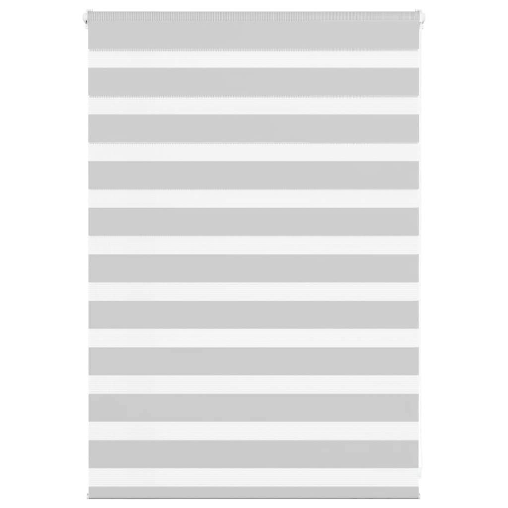 vidaXL Roleta zebra, jasnoszara, szerokość tkaniny 110,9cm, poliester