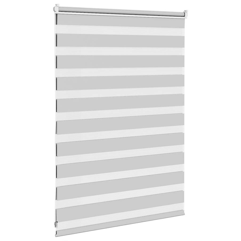 vidaXL Roleta zebra, jasnoszara, szerokość tkaniny 110,9cm, poliester