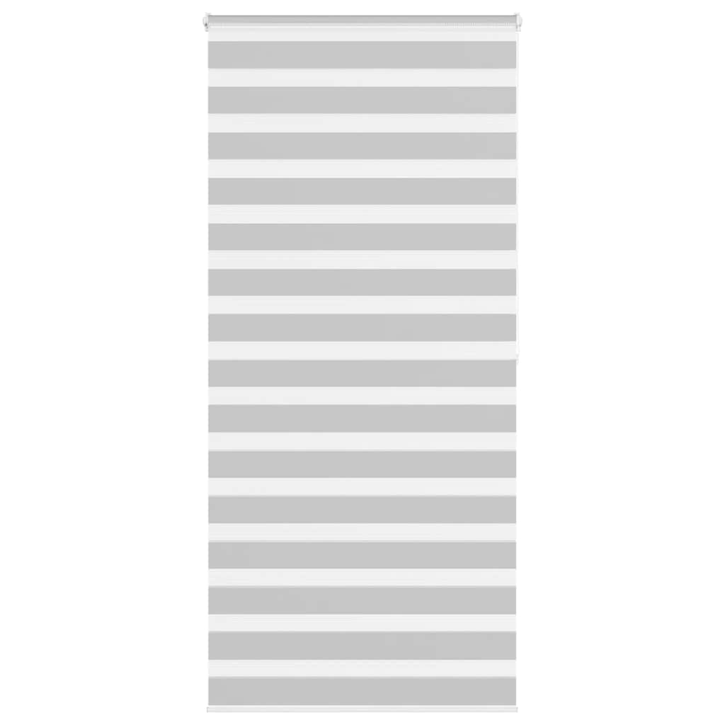vidaXL Roleta zebra, jasnoszara, szerokość tkaniny 110,9cm, poliester