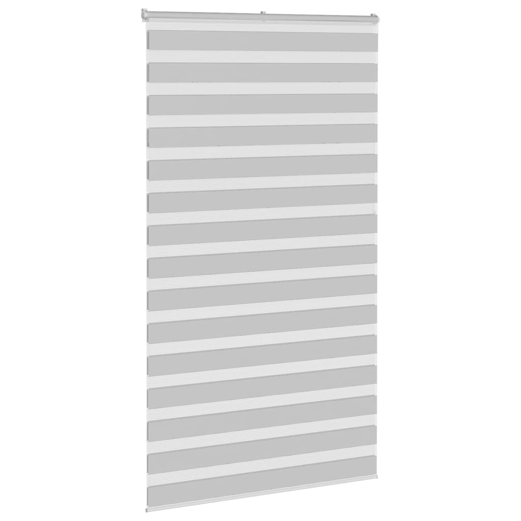 vidaXL Roleta zebra, jasnoszara, szerokość tkaniny 115,9cm, poliester